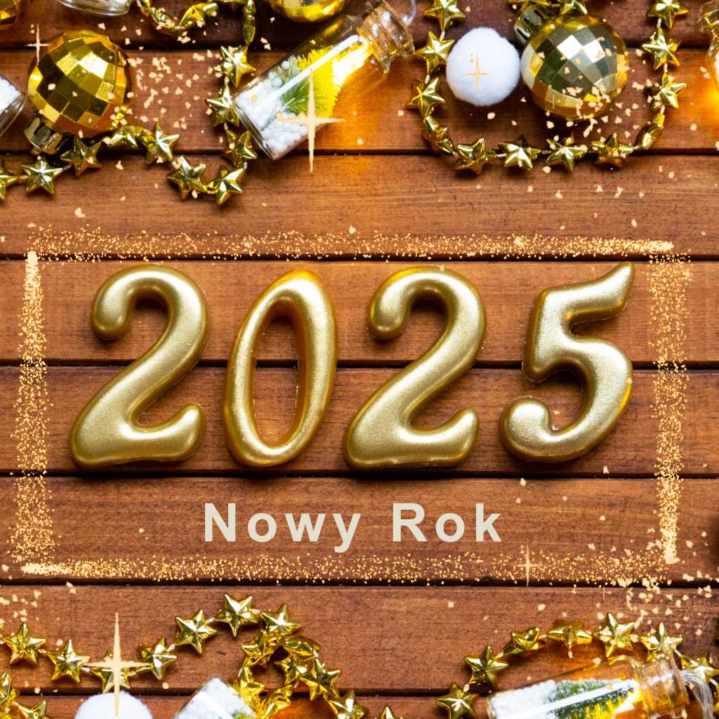 Złoty napis na drzwiach 2025 rok